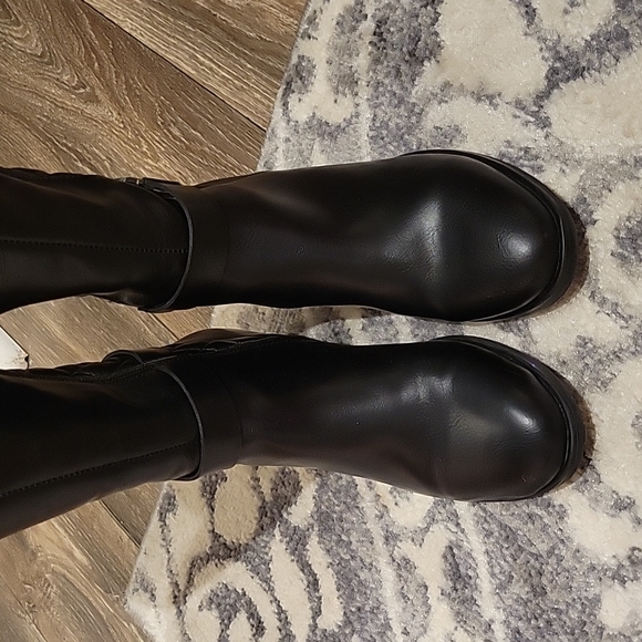 Women's Zip Up Tall Riding Boot Black - Picture 5 of 8